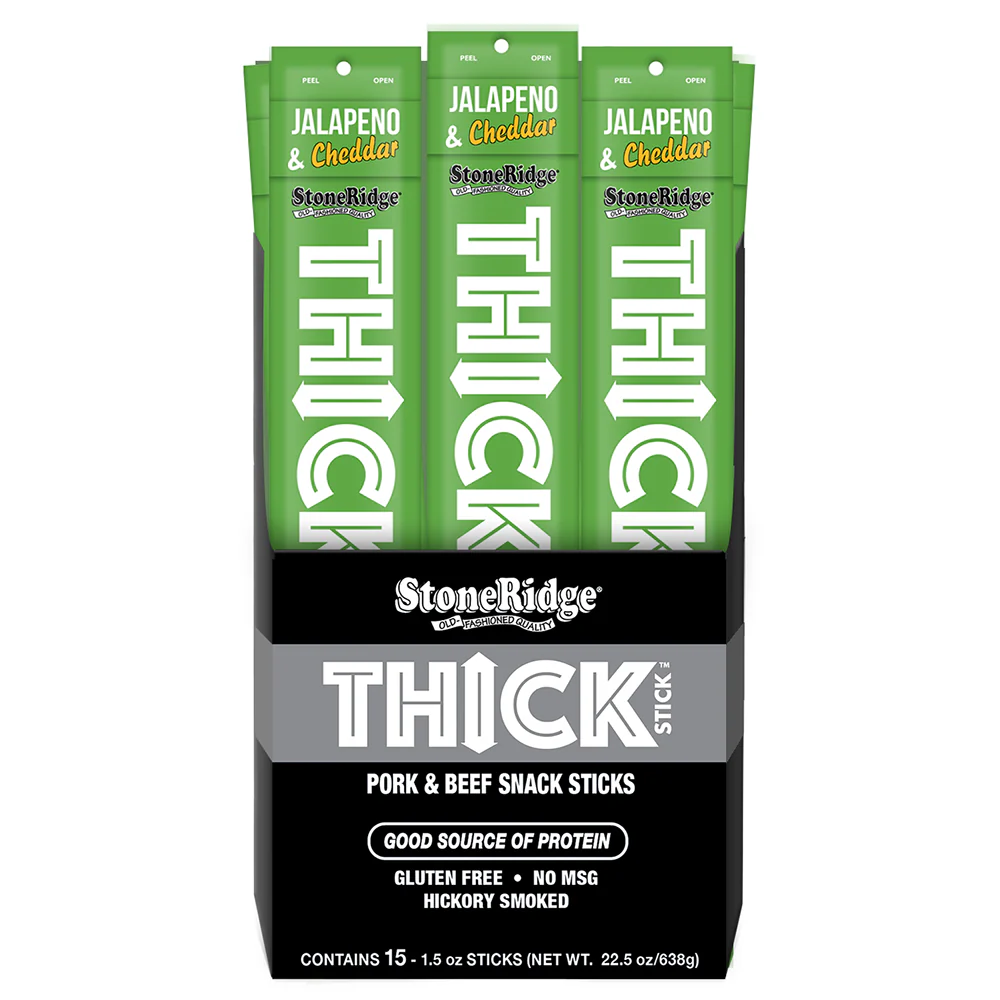 Jalapeno Cheddar THICK Stick 1.5 ounces (15 pack)
